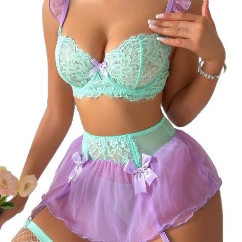Lace Bralette Set - طقم لانجري نسائي مثير من الدانتيل
