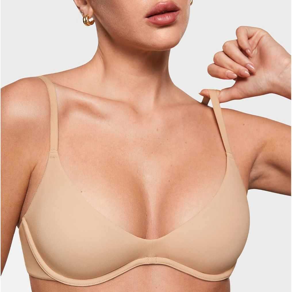 Plunge Bra Push Up - حمالة صدر نسائية بدون حشوة وبدون