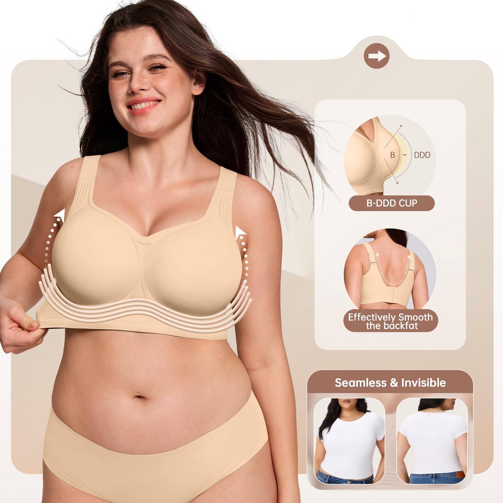 حمالة صدر نسائية لاسلكية بمقاس - مراجعة Plunge Bra Push Up وسعره